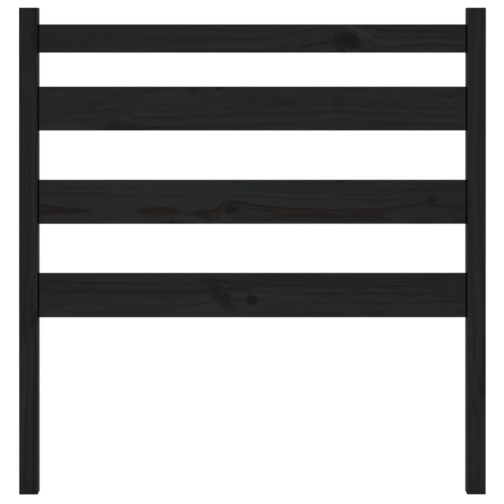 Uzglavlje za krevet crno 106 x 4 x 100 cm od masivne borovine