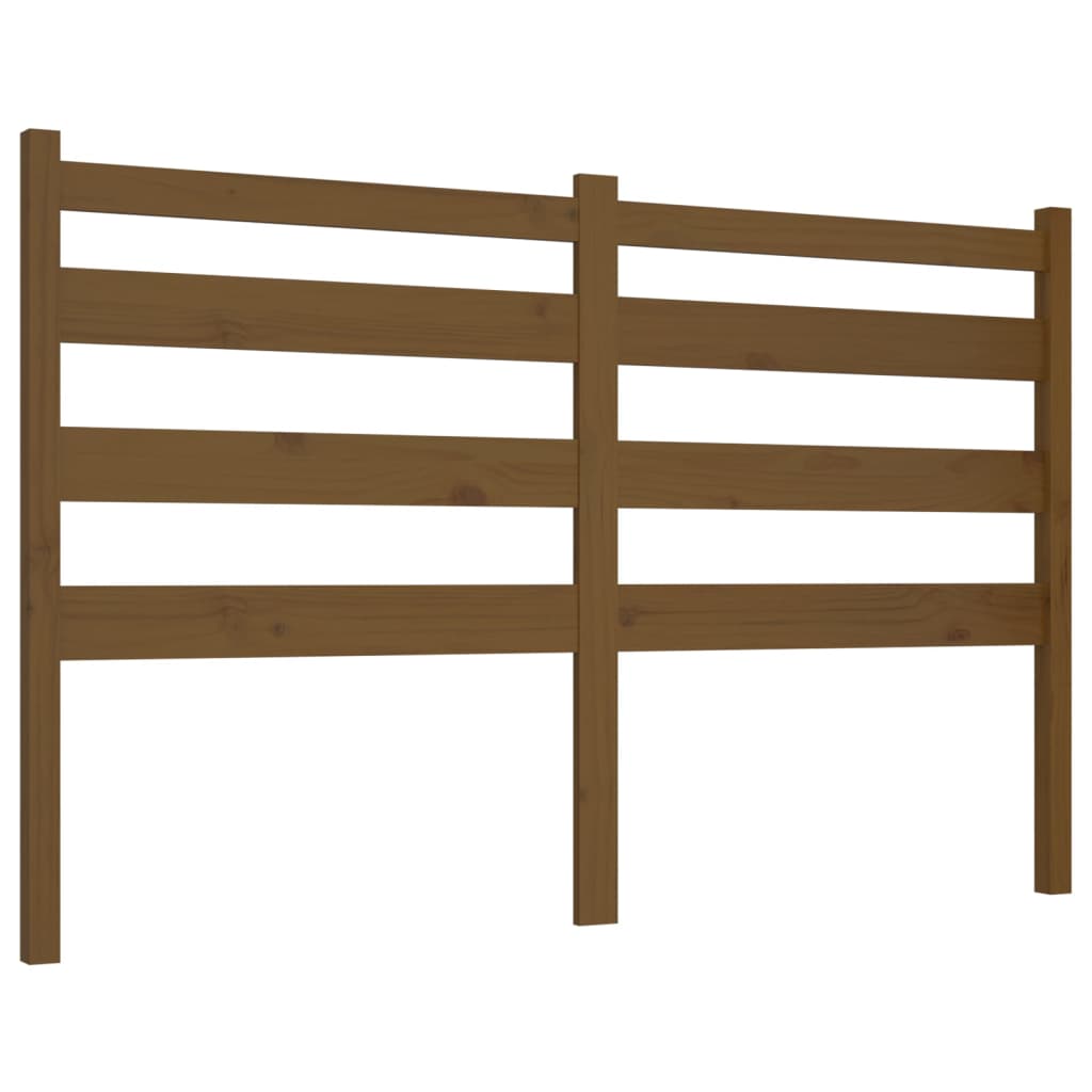 Uzglavlje za krevet boja meda 126 x 4 x 100 cm masivna borovina