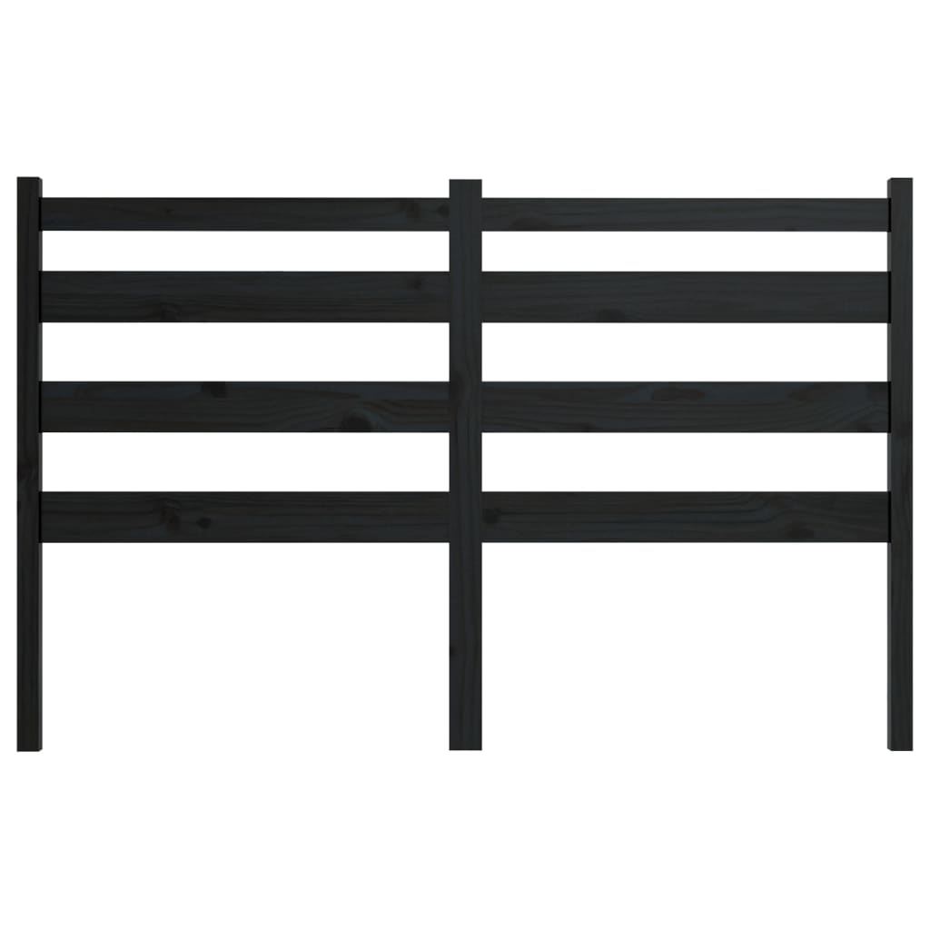 Uzglavlje za krevet crno 166 x 4 x 100 cm od masivne borovine