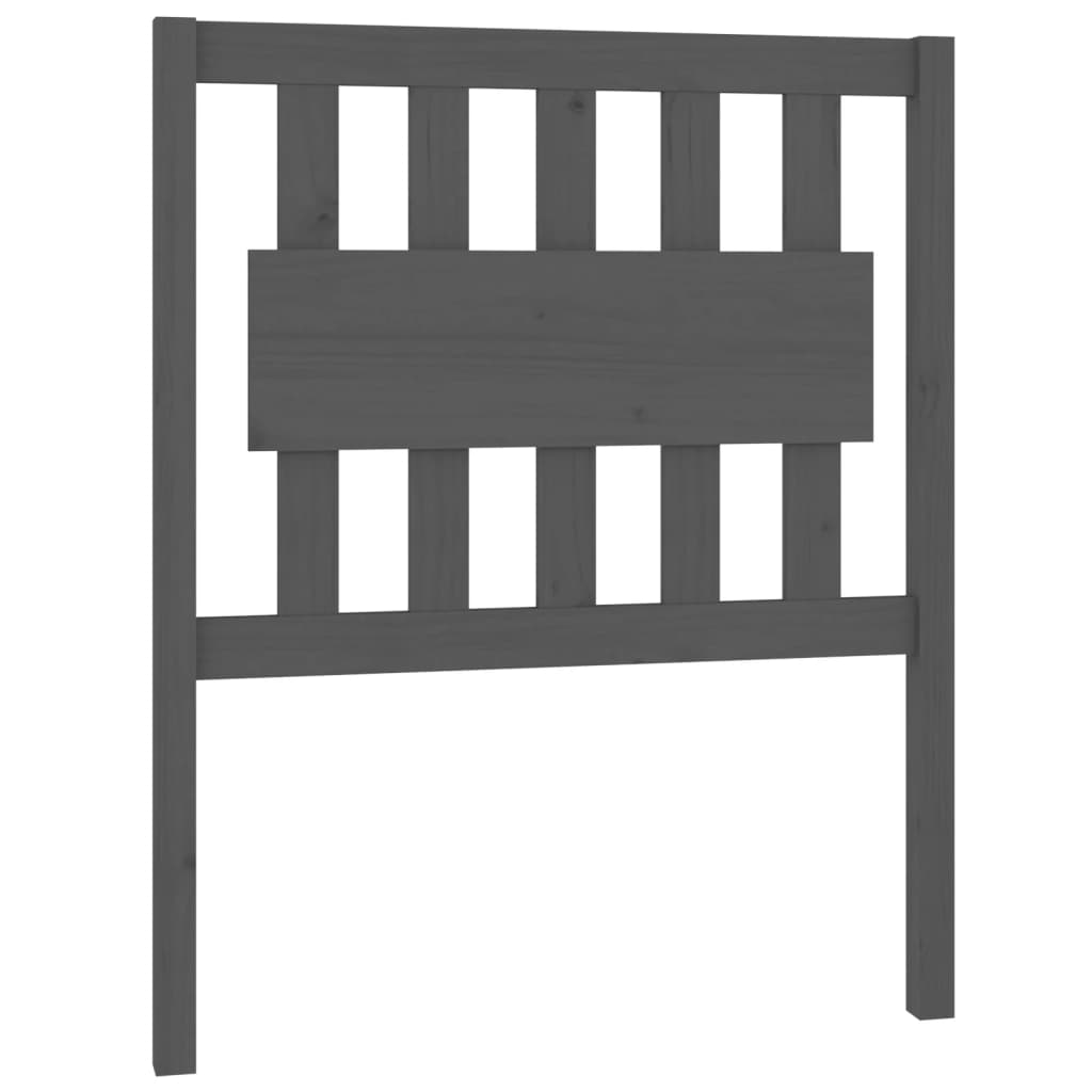 Uzglavlje za krevet sivo 80,5 x 4 x 100 cm od masivne borovine