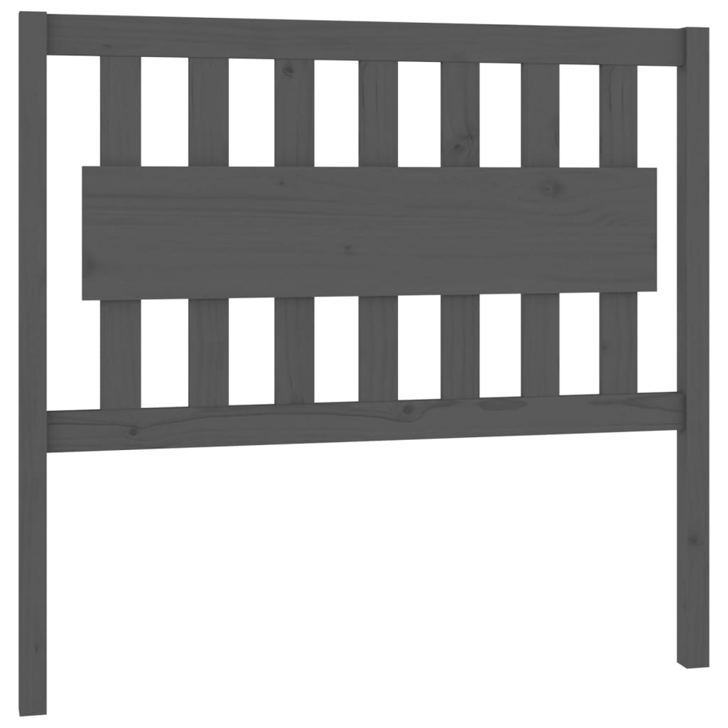 Uzglavlje za krevet sivi 105,5 x 4 x 100 cm od masivne borovine