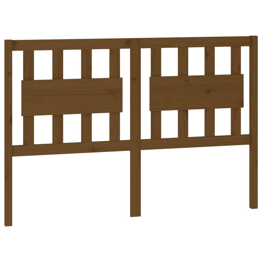 Uzglavlje za krevet boja meda 125,5x4x100 cm masivna borovina