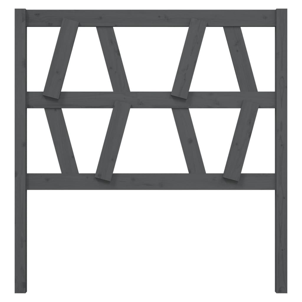 Uzglavlje za krevet sivo 81 x 4 x 100 cm od masivne borovine