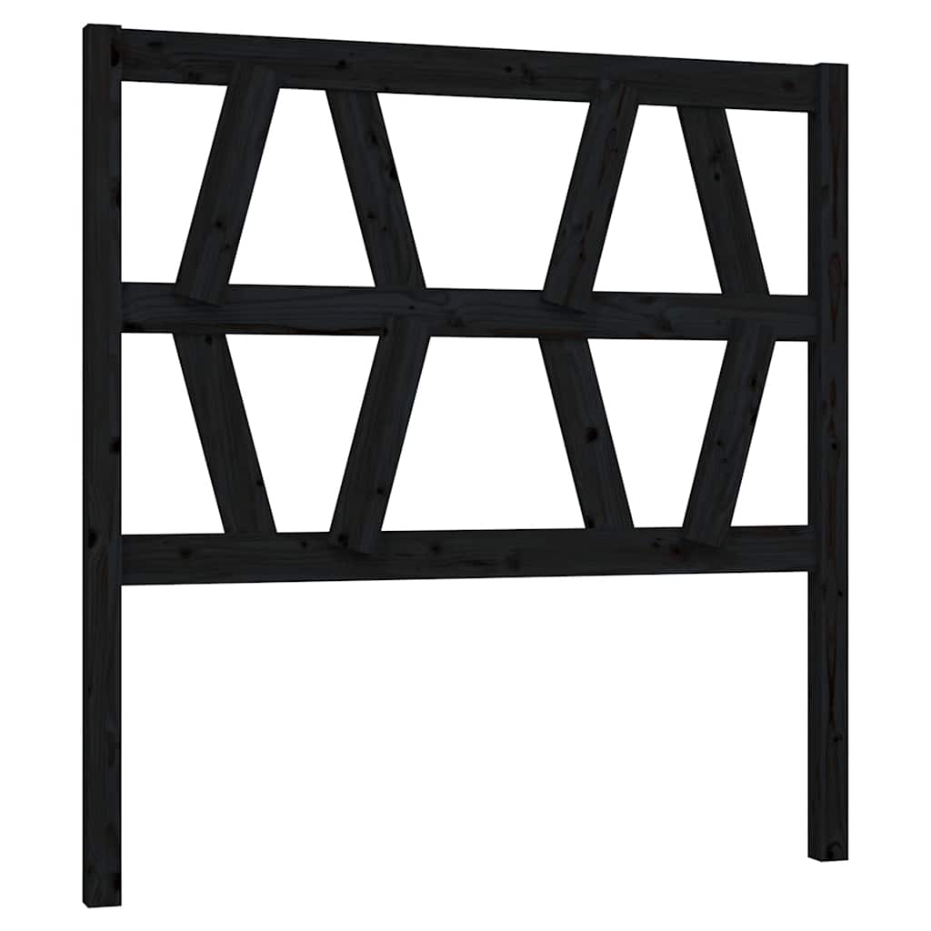 Uzglavlje za krevet crno 81 x 4 x 100 cm od masivne borovine