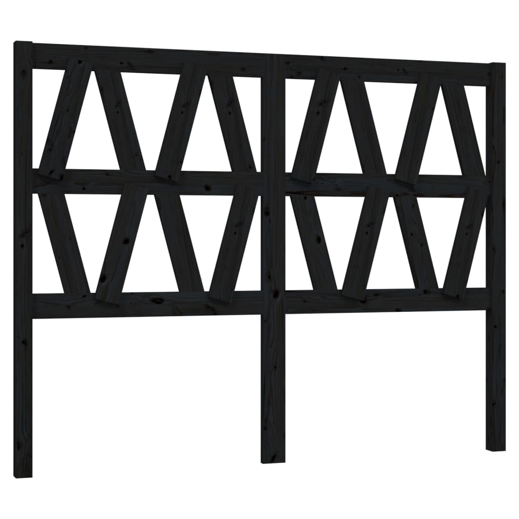 Uzglavlje za krevet crno 166 x 4 x 100 cm od masivne borovine