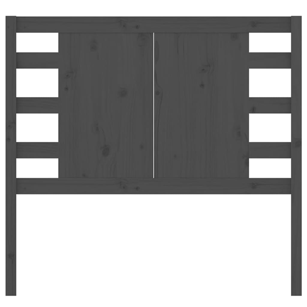 Uzglavlje sivo 106 x 4 x 100 cm od masivne borovine