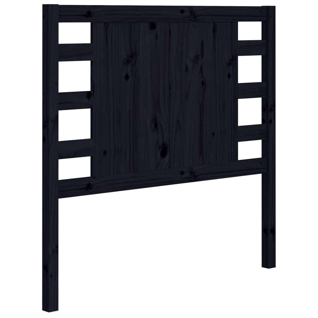 Uzglavlje crno 106 x 4 x 100 cm od masivne borovine