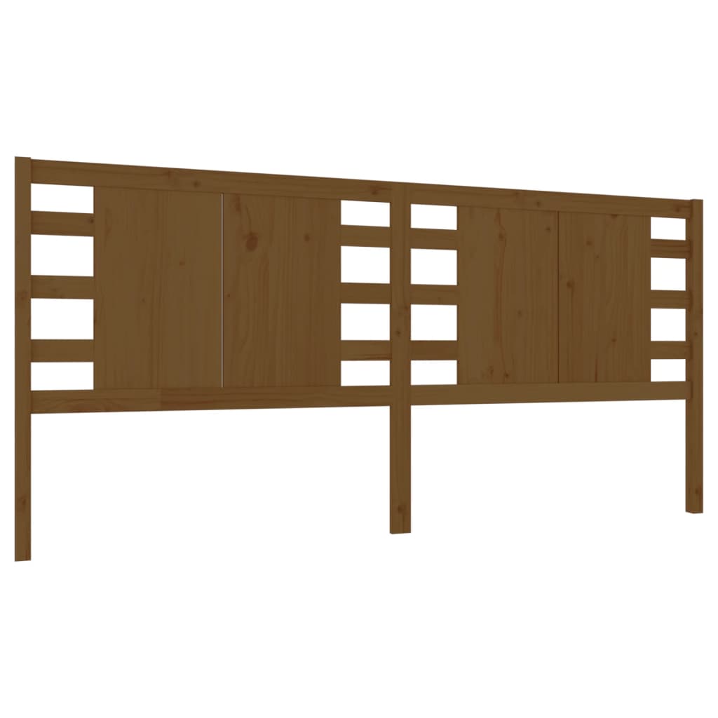 Uzglavlje smeđa boja meda 126 x 4 x 100 cm od masivne borovine