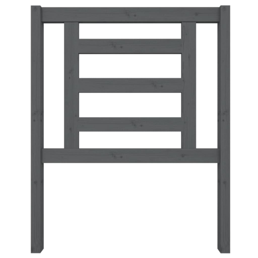 Uzglavlje za krevet sivo 81 x 4 x 100 cm od masivne borovine