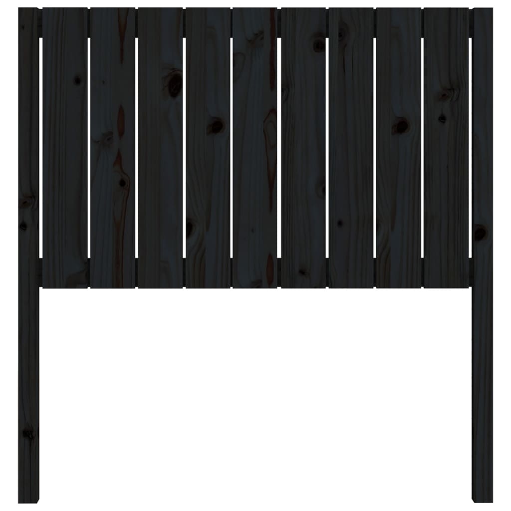 Uzglavlje za krevet crno 95,5 x 4 x 100 cm od masivne borovine