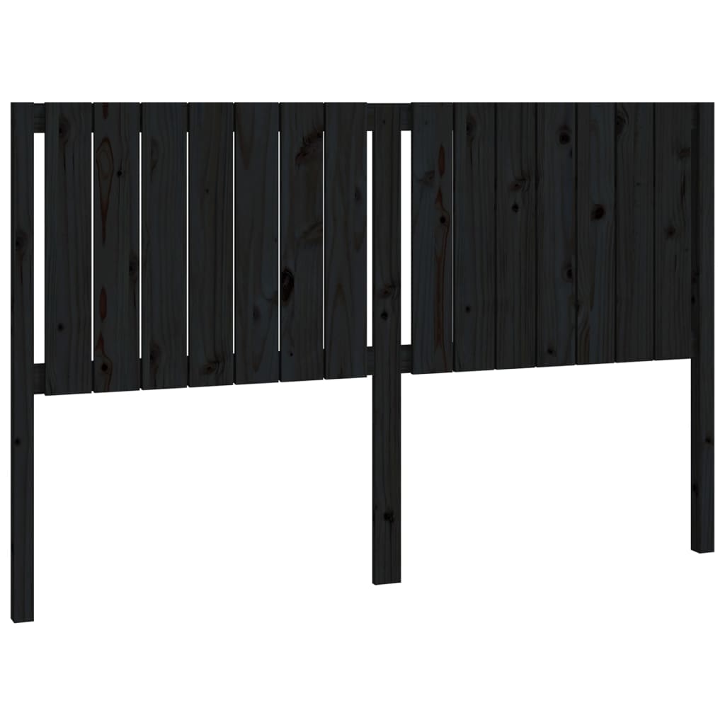 Uzglavlje za krevet crno 165,5 x 4 x 100 cm od masivne borovine