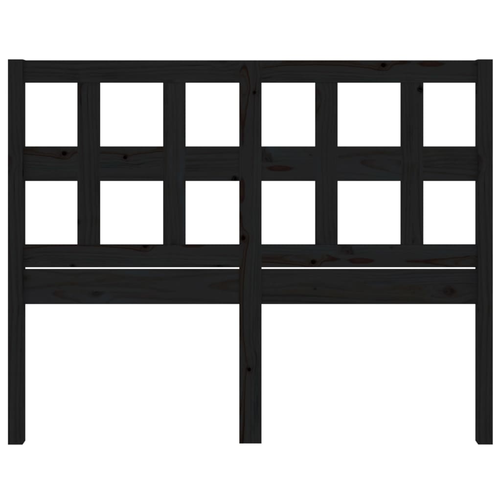 Uzglavlje za krevet crni 185,5 x 4 x 100 cm od masivne borovine