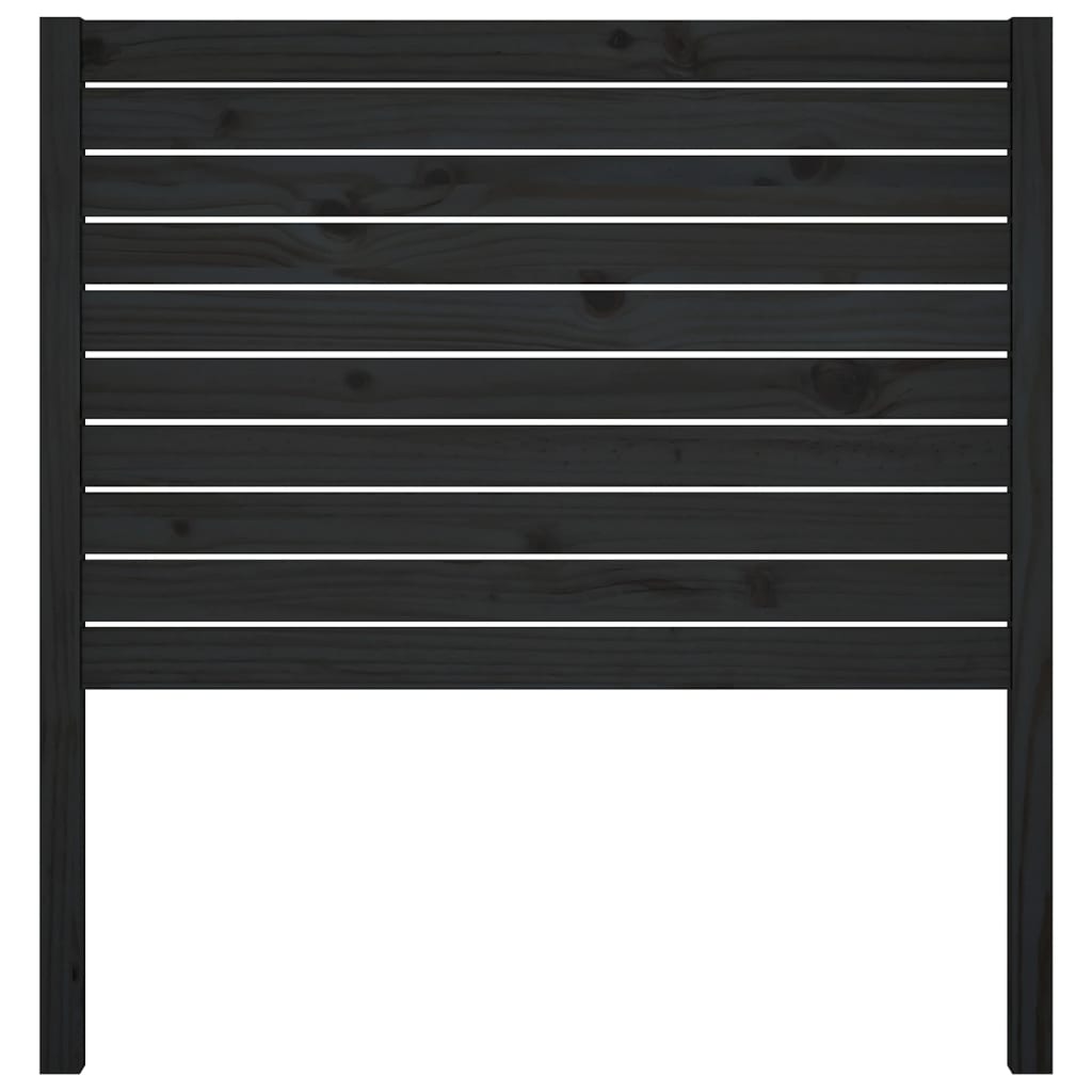 Uzglavlje za krevet crno 81 x 4 x 100 cm od masivne borovine