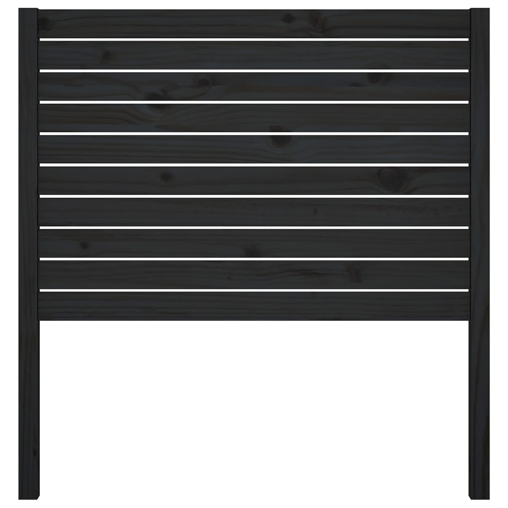 Uzglavlje za krevet crno 96 x 4 x 100 cm od masivne borovine
