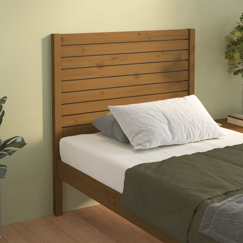 Uzglavlje za krevet boja meda 106 x 4 x 100 cm masivna borovina