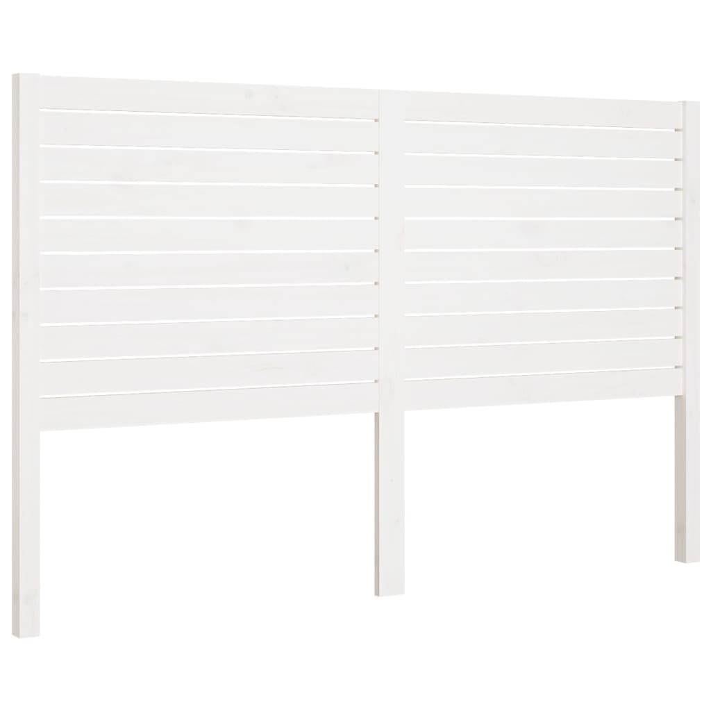 Uzglavlje za krevet bijelo 141 x 4 x 100 cm od masivne borovine
