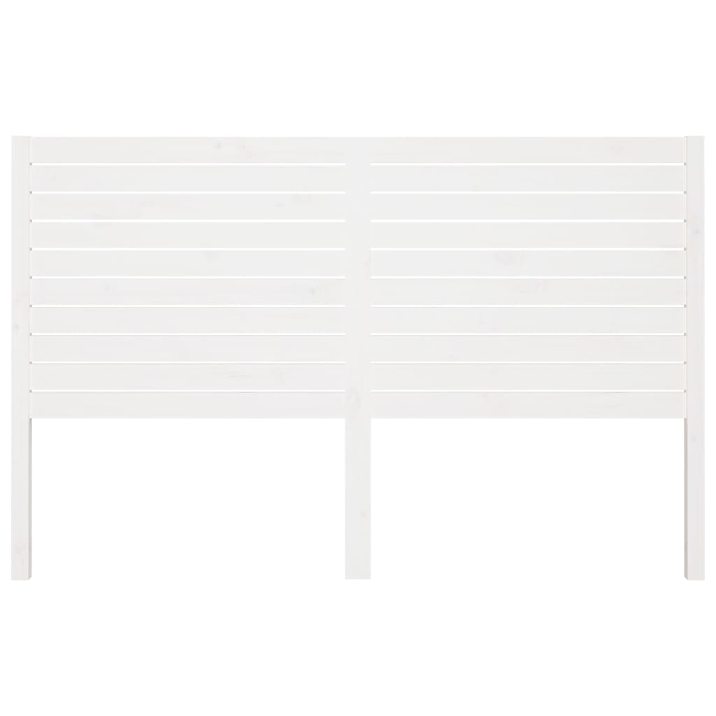 Uzglavlje za krevet bijelo 146 x 4 x 100 cm od masivne borovine