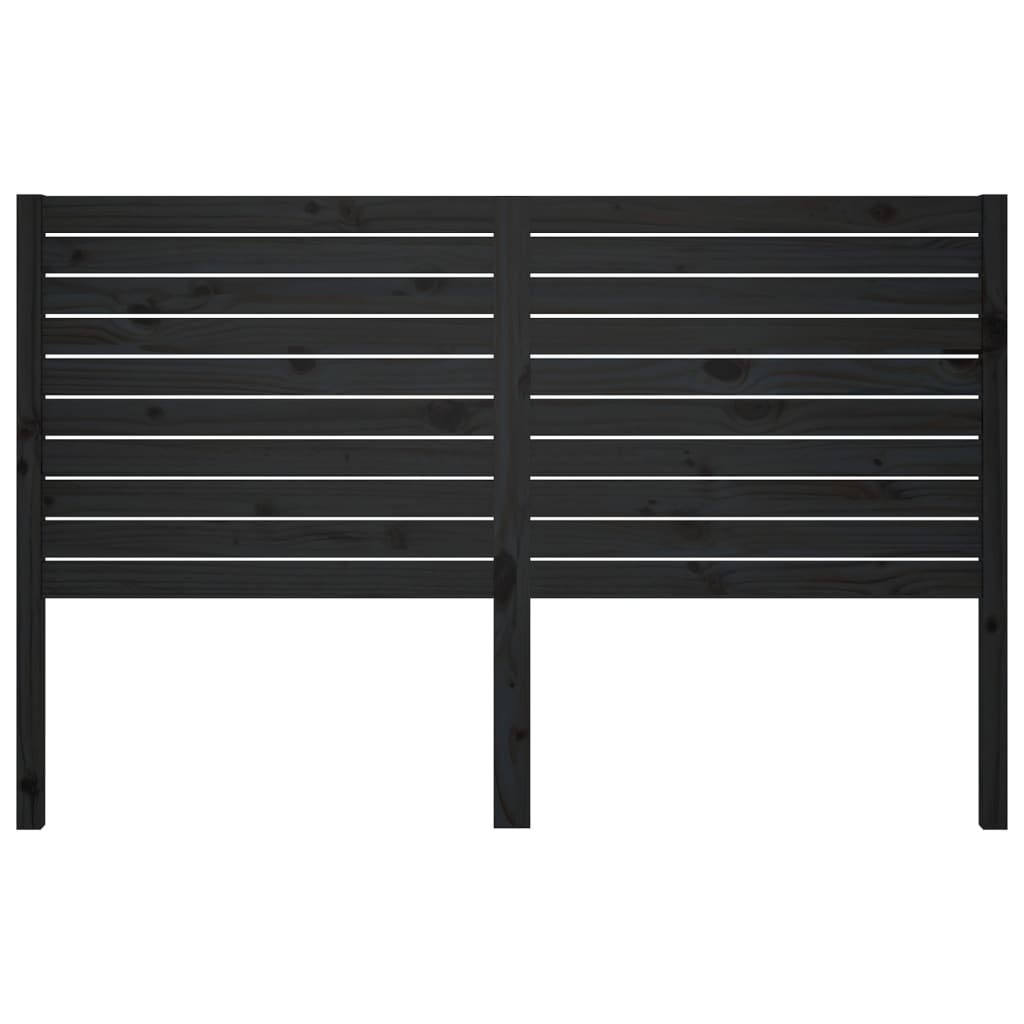 Uzglavlje za krevet crno 166 x 4 x 100 cm od masivne borovine