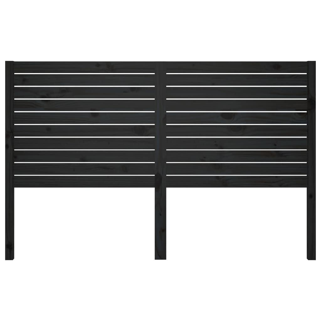 Uzglavlje za krevet crno 186 x 4 x 100 cm od masivne borovine
