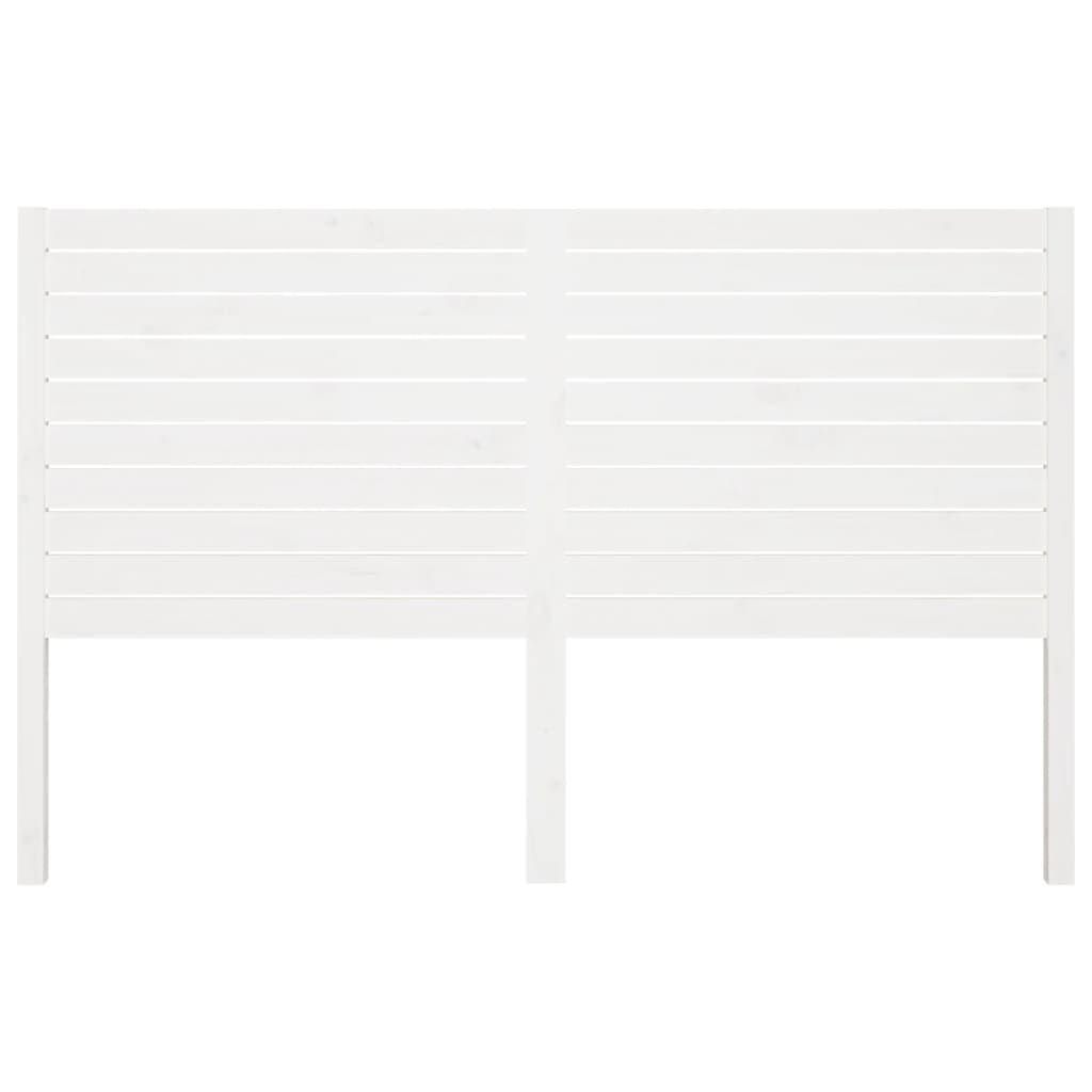 Uzglavlje za krevet bijelo 206 x 4 x 100 cm od masivne borovine