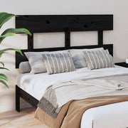 Uzglavlje za krevet crno 144 x 3 x 81 cm od masivne borovine