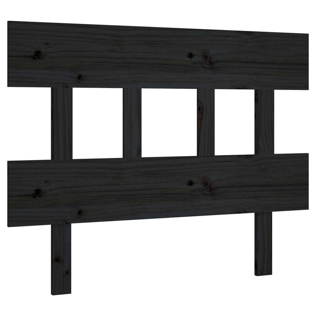 Uzglavlje za krevet crni 103,5 x 3 x 81 cm od masivne borovine