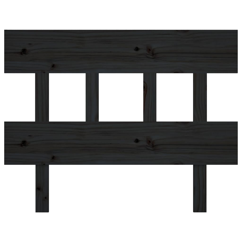 Uzglavlje za krevet crni 103,5 x 3 x 81 cm od masivne borovine