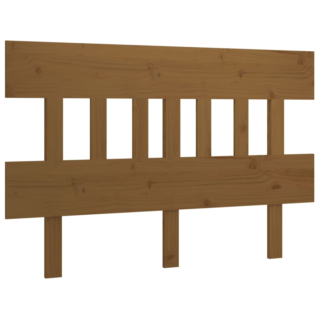 Uzglavlje za krevet boja meda 123,5x3x81 cm masivna borovina