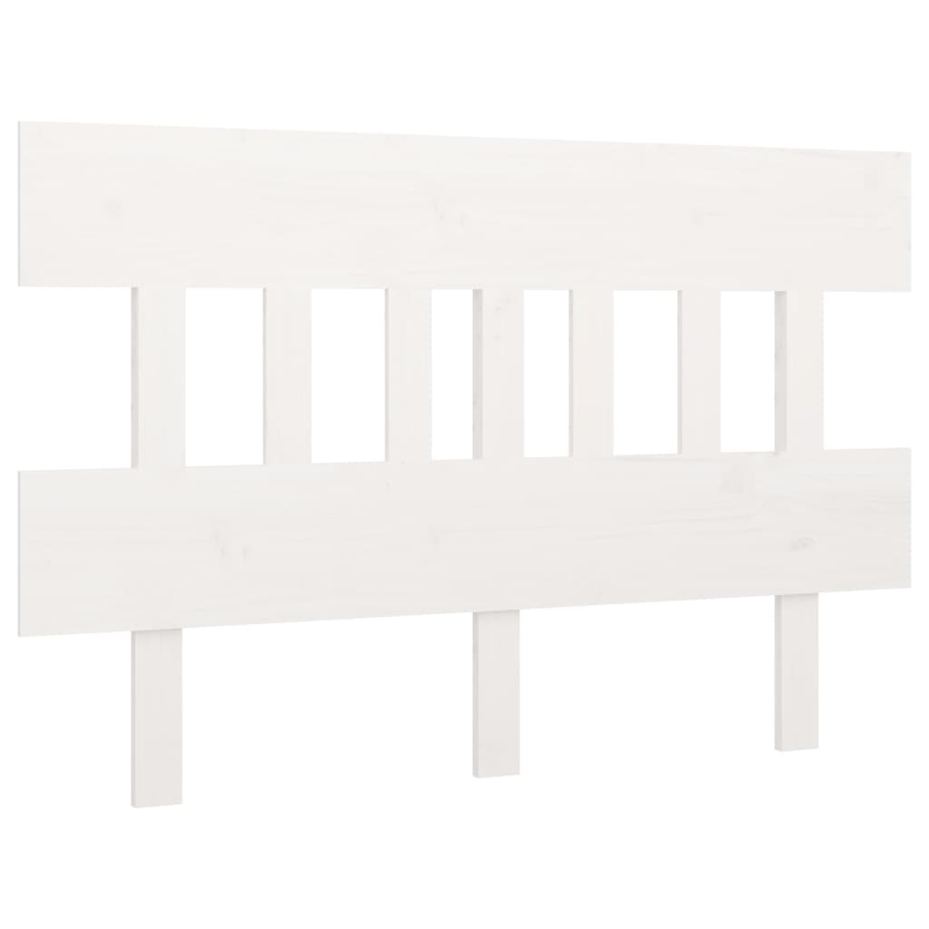 Uzglavlje za krevet bijelo 143,5x3x81 cm od masivne borovine