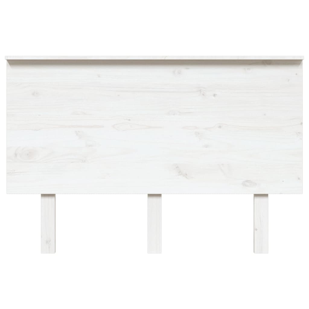 Uzglavlje za krevet bijelo 124x6x82,5 cm od masivne borovine