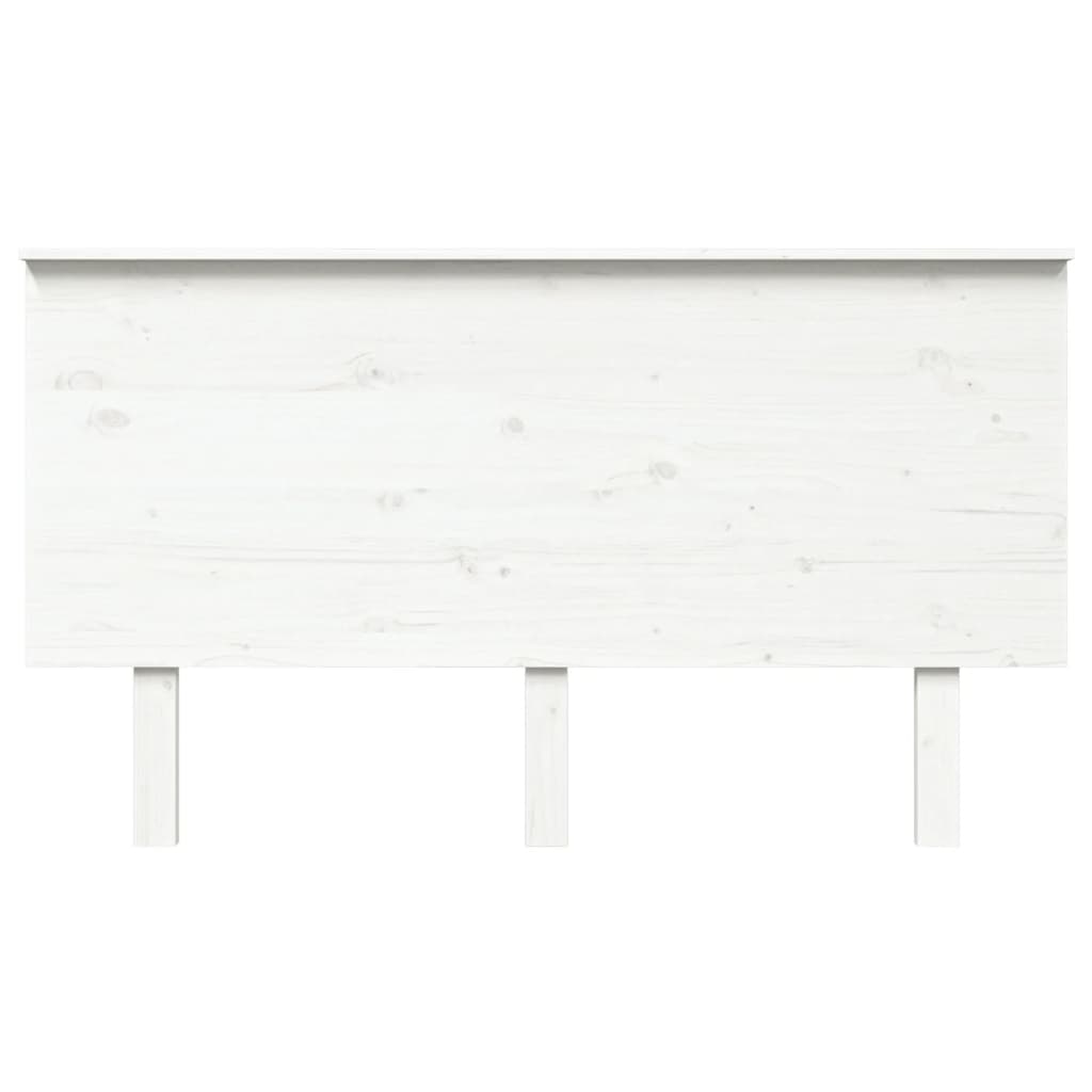 Uzglavlje za krevet bijelo 144x6x82,5 cm od masivne borovine