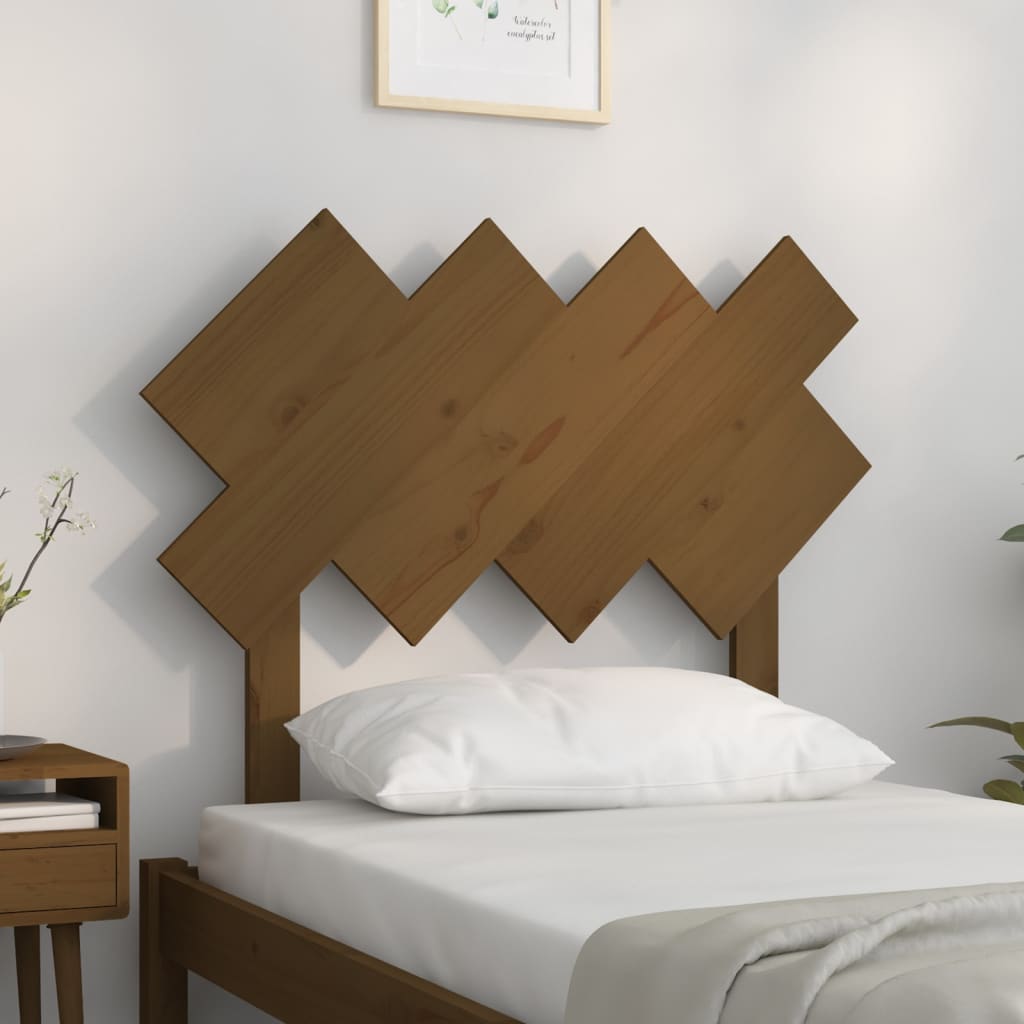 Uzglavlje za krevet boja meda 92x3x81 cm masivna borovina