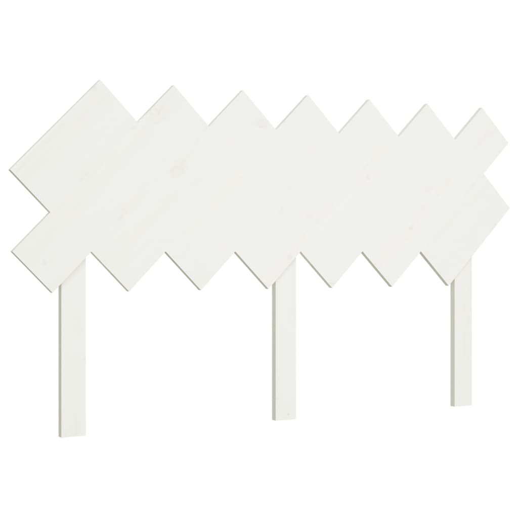 Uzglavlje za krevet Bijela 141x3x80,5 cm od masivne borovine