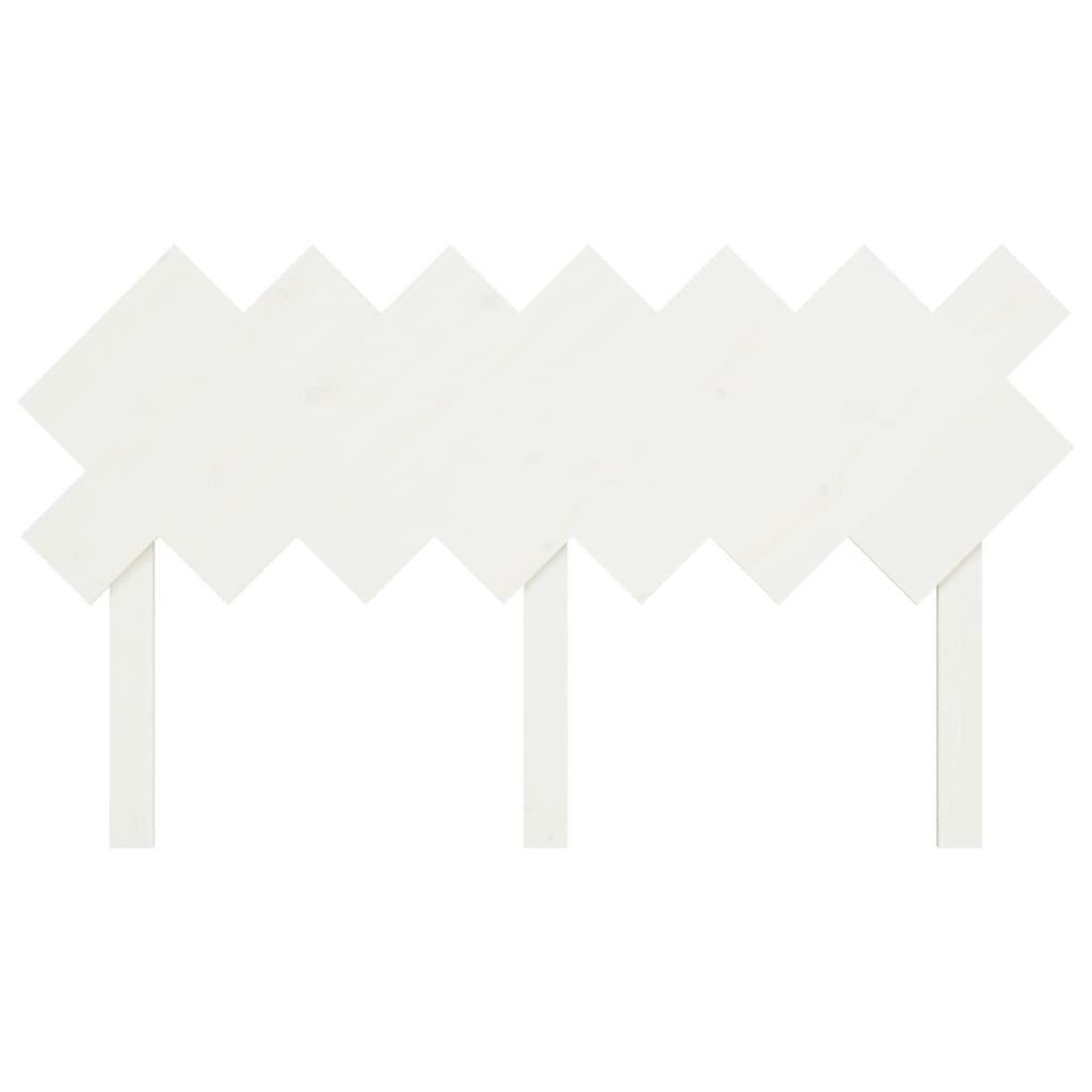 Uzglavlje za krevet Bijela 141x3x80,5 cm od masivne borovine