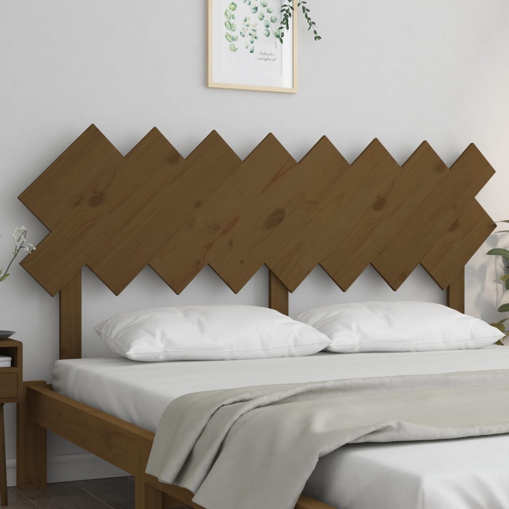 Uzglavlje za krevet boja meda 159,5x3x80,5 cm masivna borovina