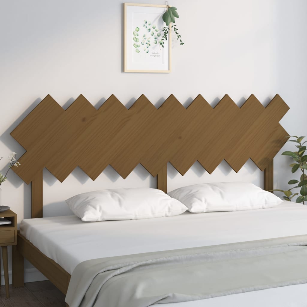 Uzglavlje za krevet boja meda 178x3x80,5 cm masivna borovina