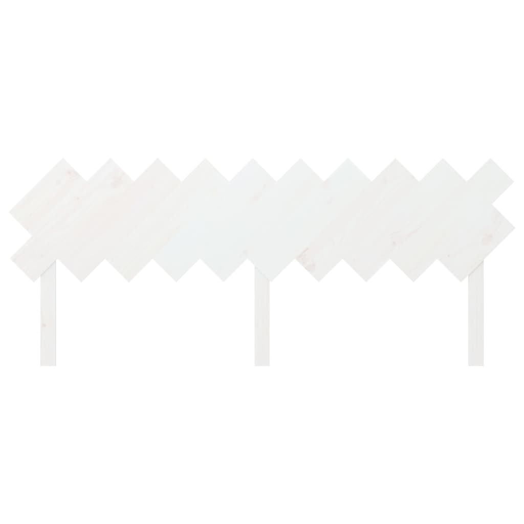 Uzglavlje za krevet Bijela 196x3x80,5 cm od masivne borovine
