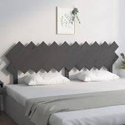 Uzglavlje za krevet sivi 196x3x80,5 cm od masivne borovine