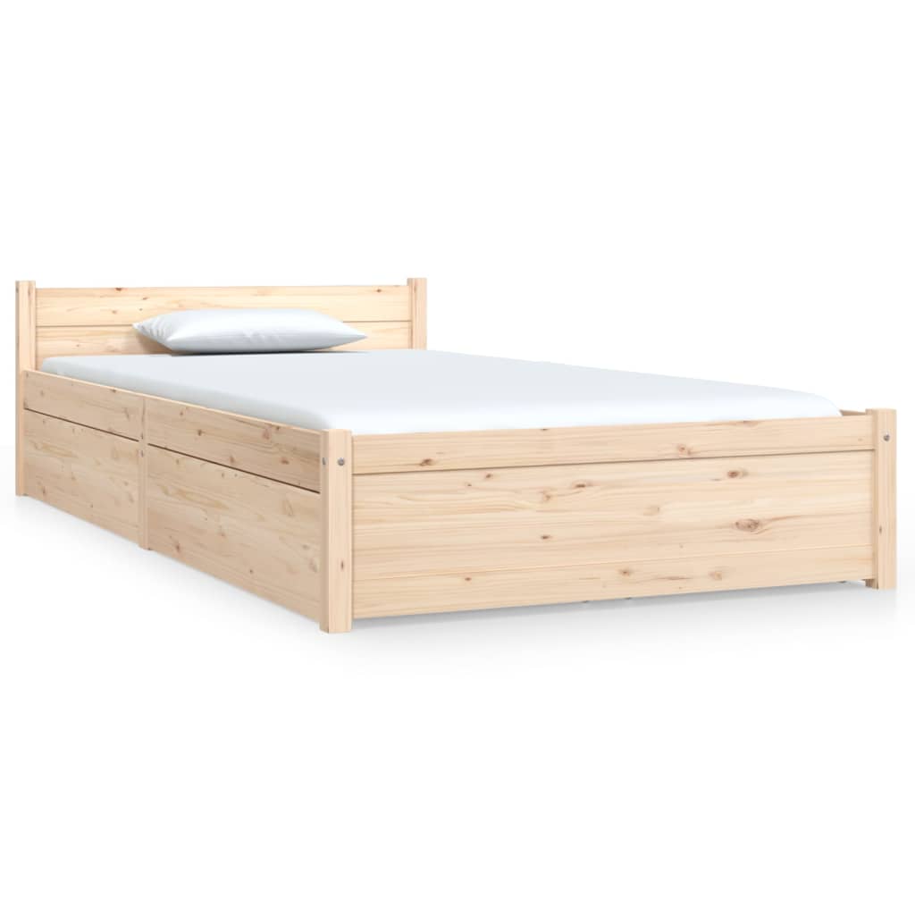 Okvir za krevet s ladicama 90 x 200 cm