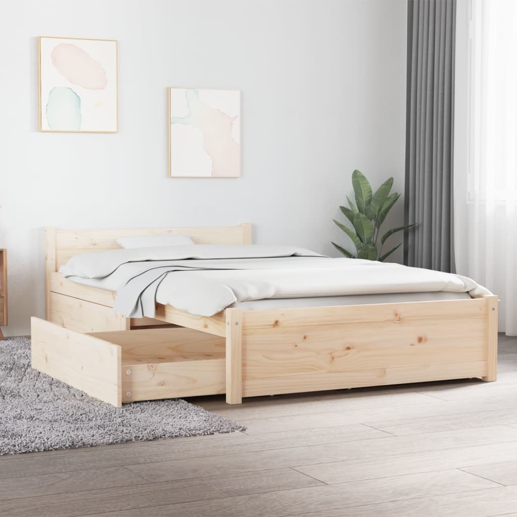 Okvir za krevet s ladicama 90 x 200 cm