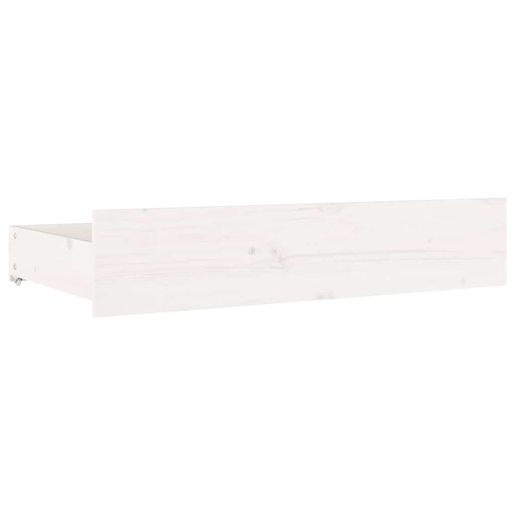 Okvir za krevet s ladicama bijeli 135 x 190 cm bračni