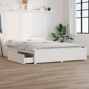 Okvir za krevet s ladicama bijeli 135 x 190 cm bračni