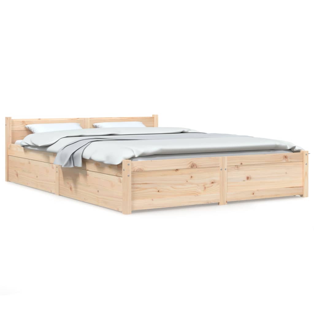 Okvir za krevet s ladicama 140 x 190 cm