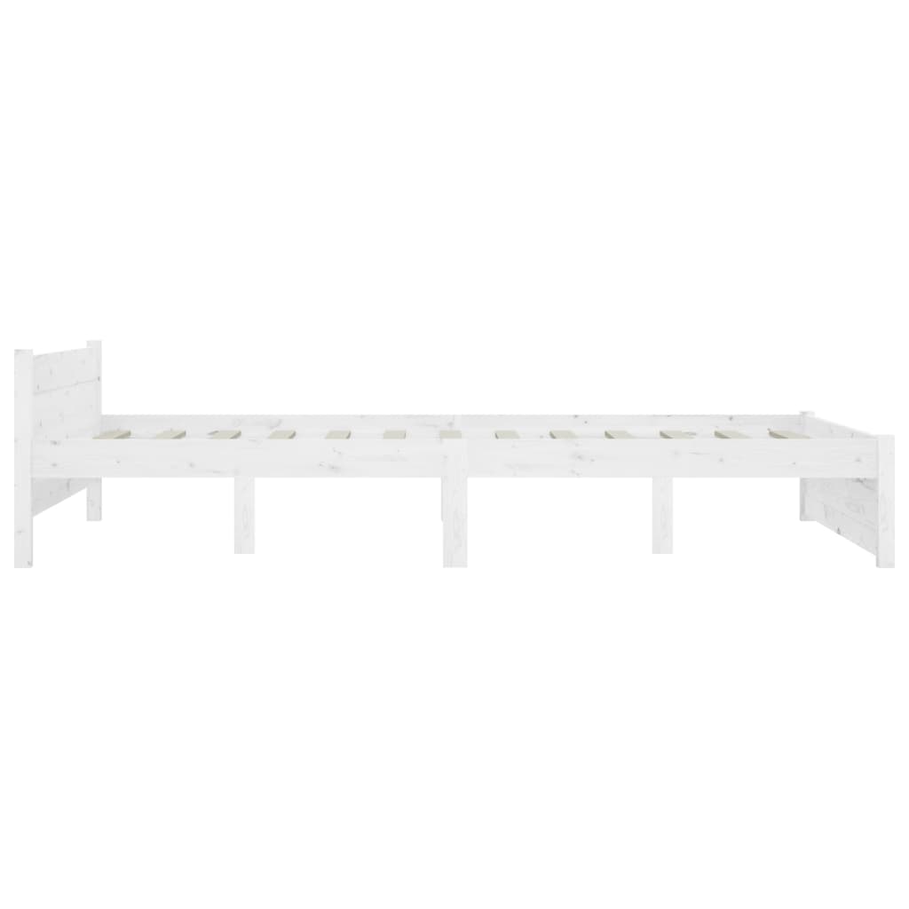 Okvir za krevet s ladicama bijeli 140 x 190 cm