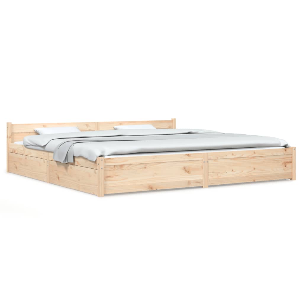 Okvir za krevet s ladicama 200 x 200 cm