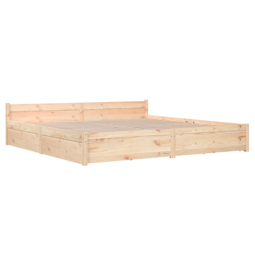 Okvir za krevet s ladicama 200 x 200 cm