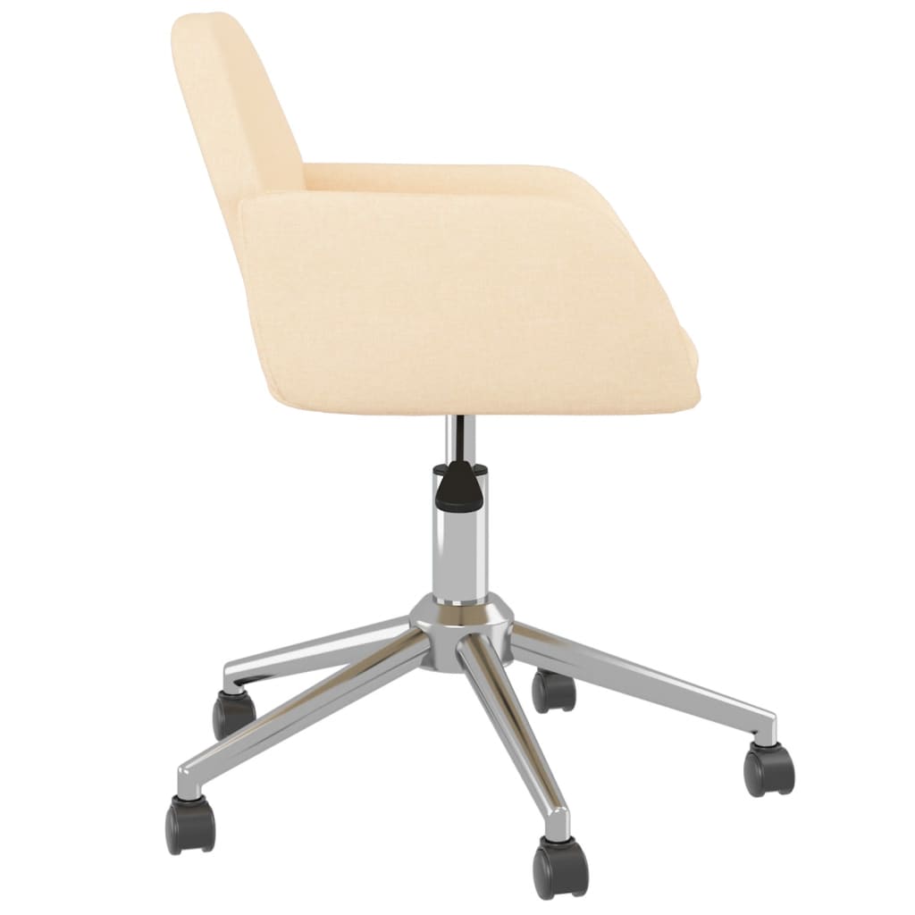 Okretne blagovaonske stolice od tkanine 2 kom krem