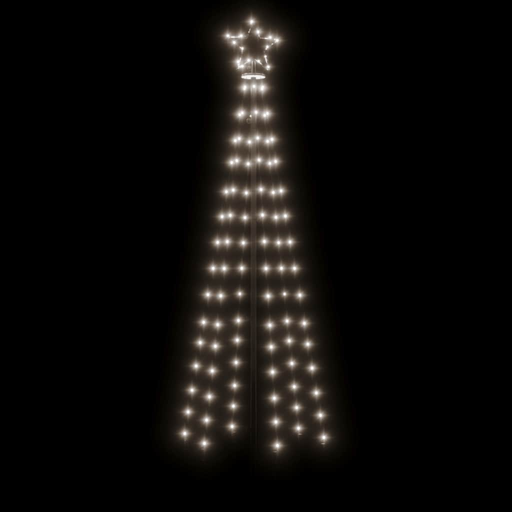 Stožasto božićno drvce hladno bijelo 108 LED žarulja 70x180 cm
