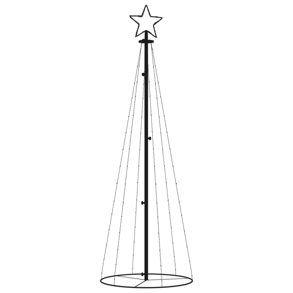 Stožasto božićno drvce plavo 108 LED žarulja 70 x 180 cm