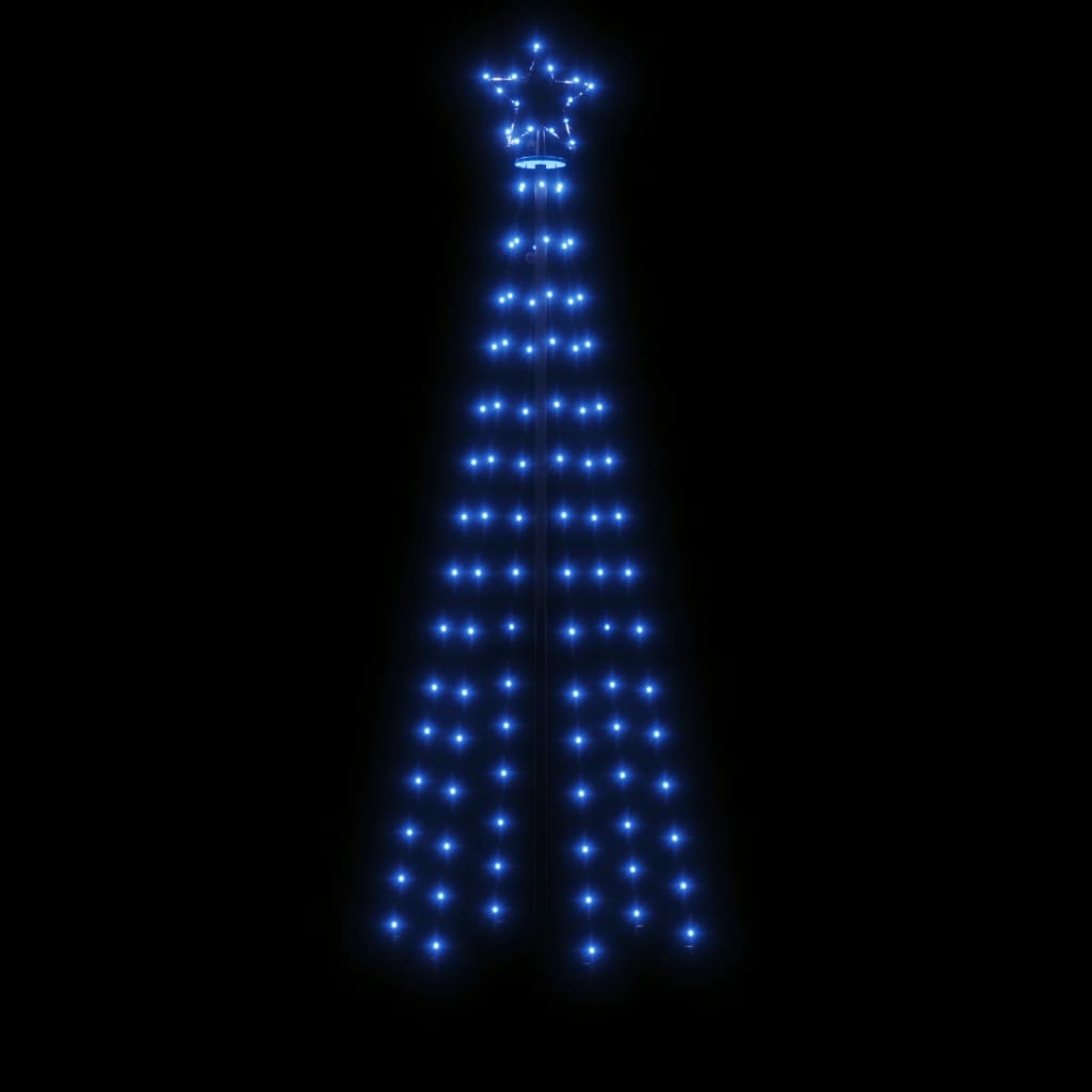 Stožasto božićno drvce plavo 108 LED žarulja 70 x 180 cm